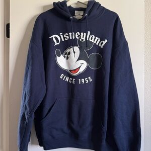 Disney Navy Pullover Hoodie with White & Red Mickey Graphic